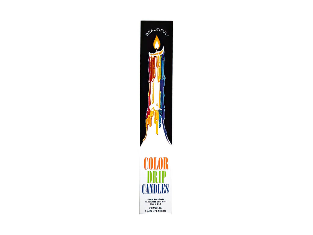 2 PACK BEAUTIFUL COLOR DRIP CANDLES