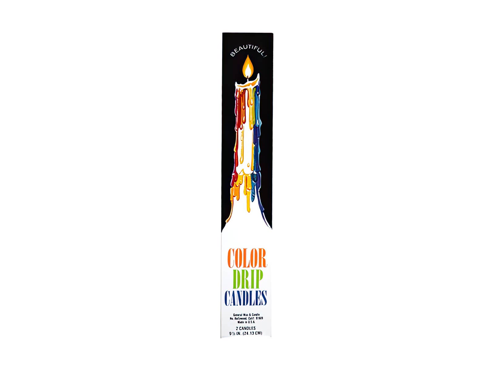 2 PACK BEAUTIFUL COLOR DRIP CANDLES