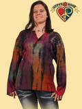 Bright Side of Life Embroidered Crinkle Cotton Tye Dye Kurta