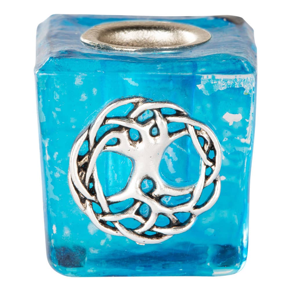 Glass Mini-Candle Holders With Pendants