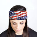 Bling Bands Waving Flag Rhinestone Crystal Headband Wraps