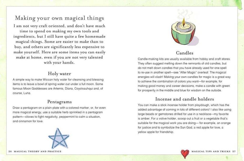Green Wiccan Spell Book by Silja