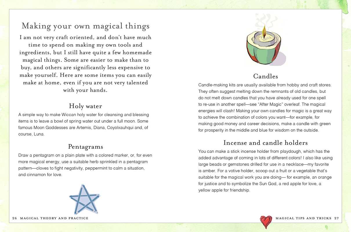 Green Wiccan Spell Book by Silja