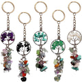 TREE OF LIFE STONE CHIPS KEYCHAIN