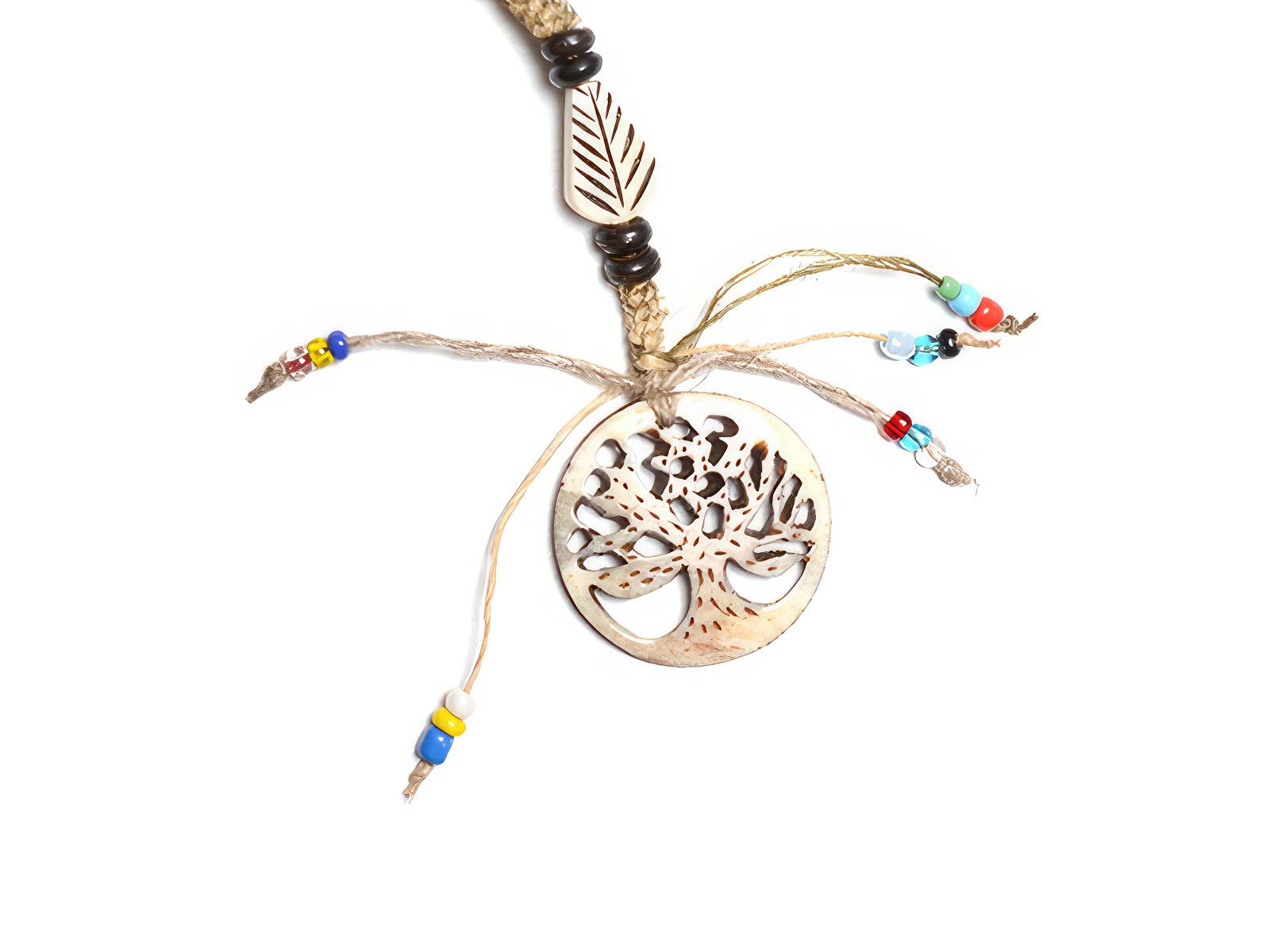 Life's Force Tree Hemp Bone Key Ring Keychain