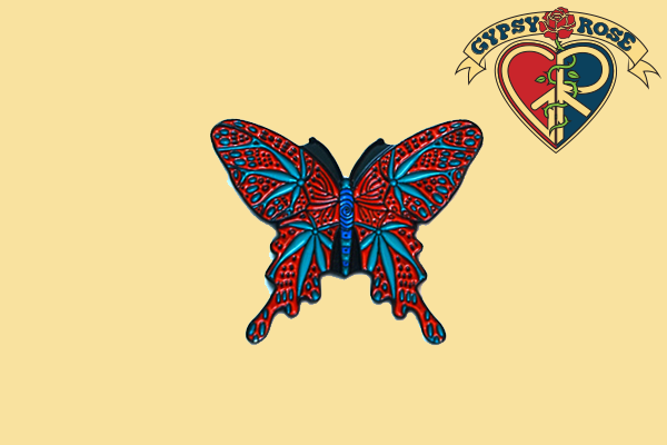 Butterfly Pot Leaf Wings Pin
