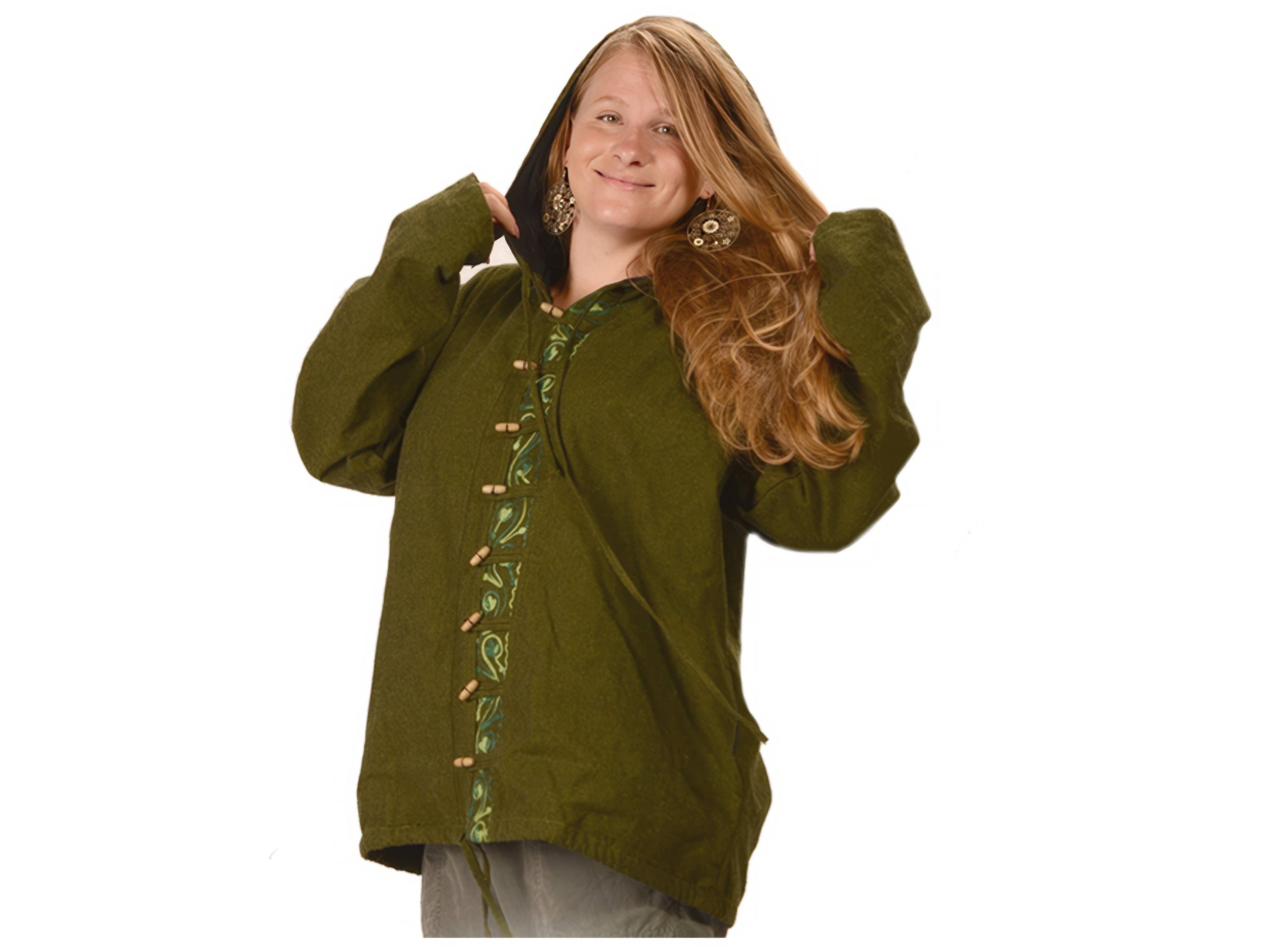 Tree Of Life Cotton Ari Embroidered Heavy Weight Hoodie