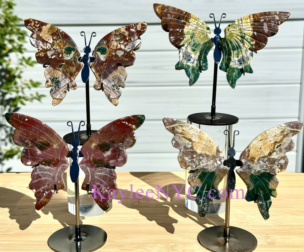 Natural Marine Jasper butterfly Crystal