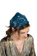 Celestial Star Moon Sun Printed Cotton Kerchief