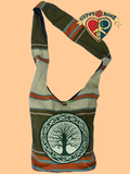 Embroidered Celtic Tree of Life Shyama Peddler Bag