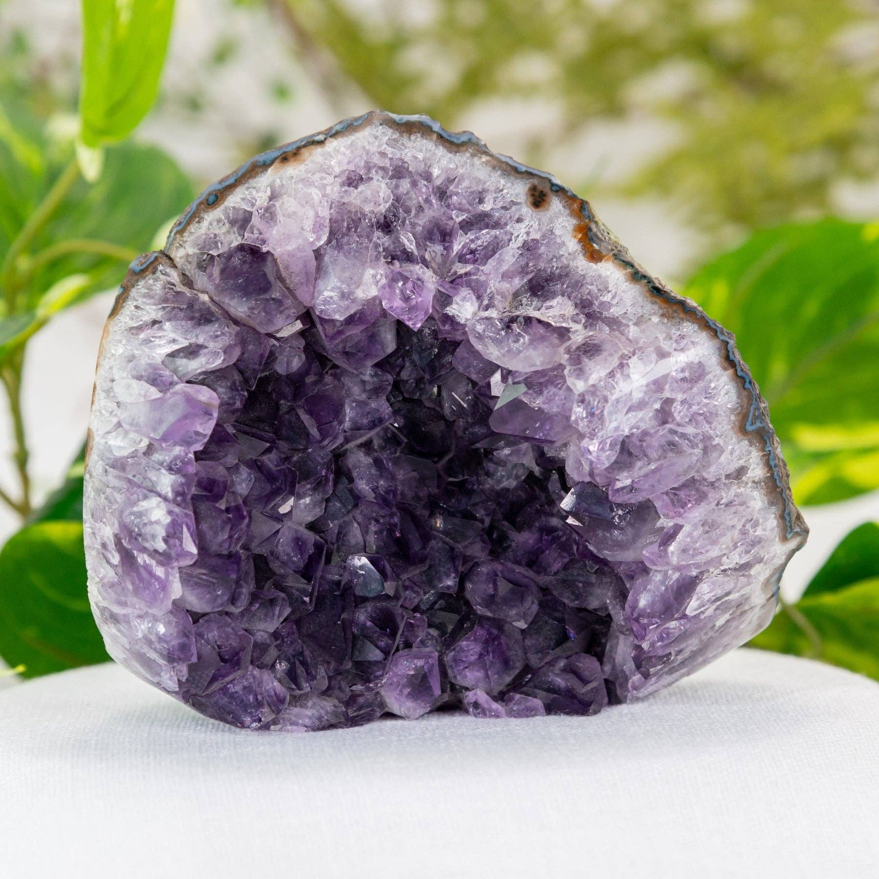 Amethyst Cut Base Geode Cluster.