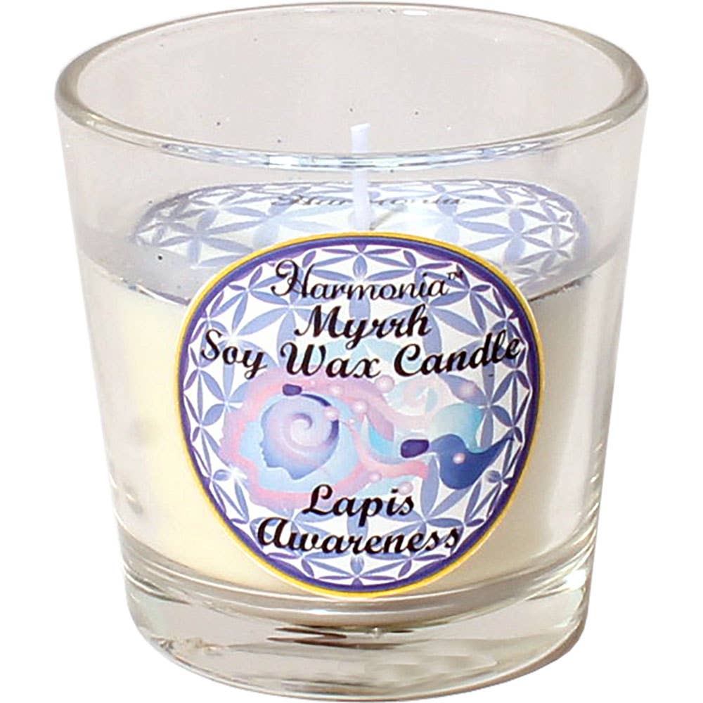Harmonia Soy Gem Votive Candle - Awareness Lapis