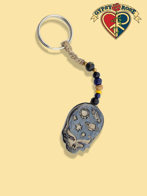 Steal The Night Away Grateful Dead Hand Carved Bone Keychain