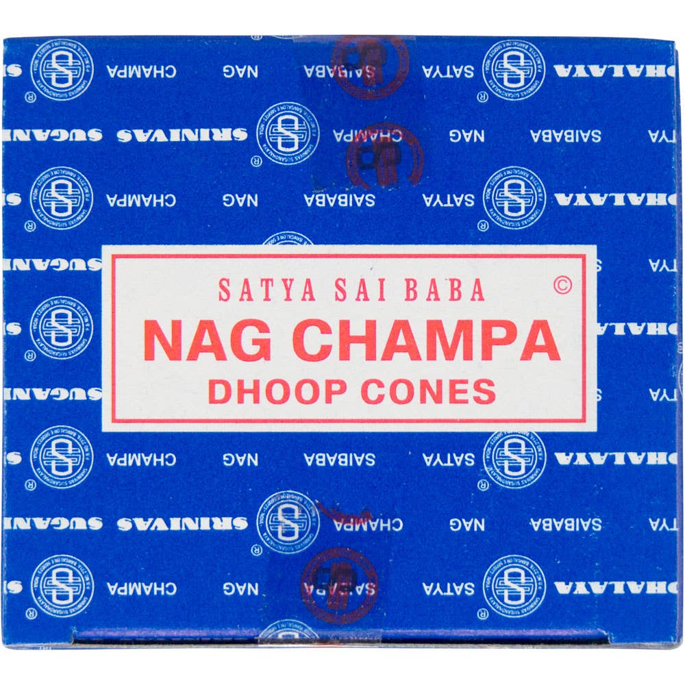 Satya Nag Champa Incense Cones Display Box (Pack of 12)