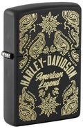 Harley-Davidson Laser Black Matte Zippo Lighter