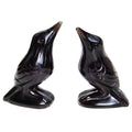 Hand Carved Obsidian Crow.