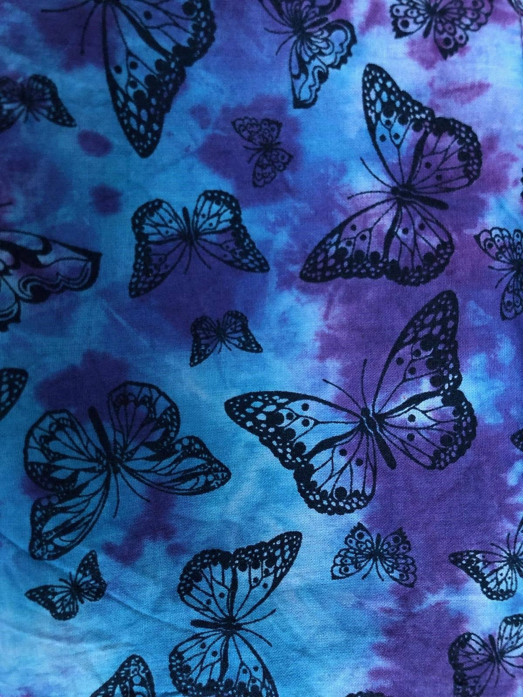 Tye Dye Cotton Butterfly Print Jumper/Overalls