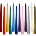 Taper Candles Assorted Colors 10"