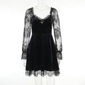 Dark Hip-Hop Lace Dress Elegant Fit