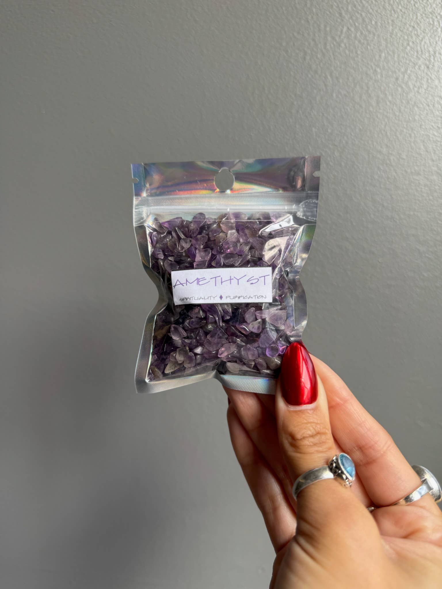 Amethyst Crystal Chip Bags