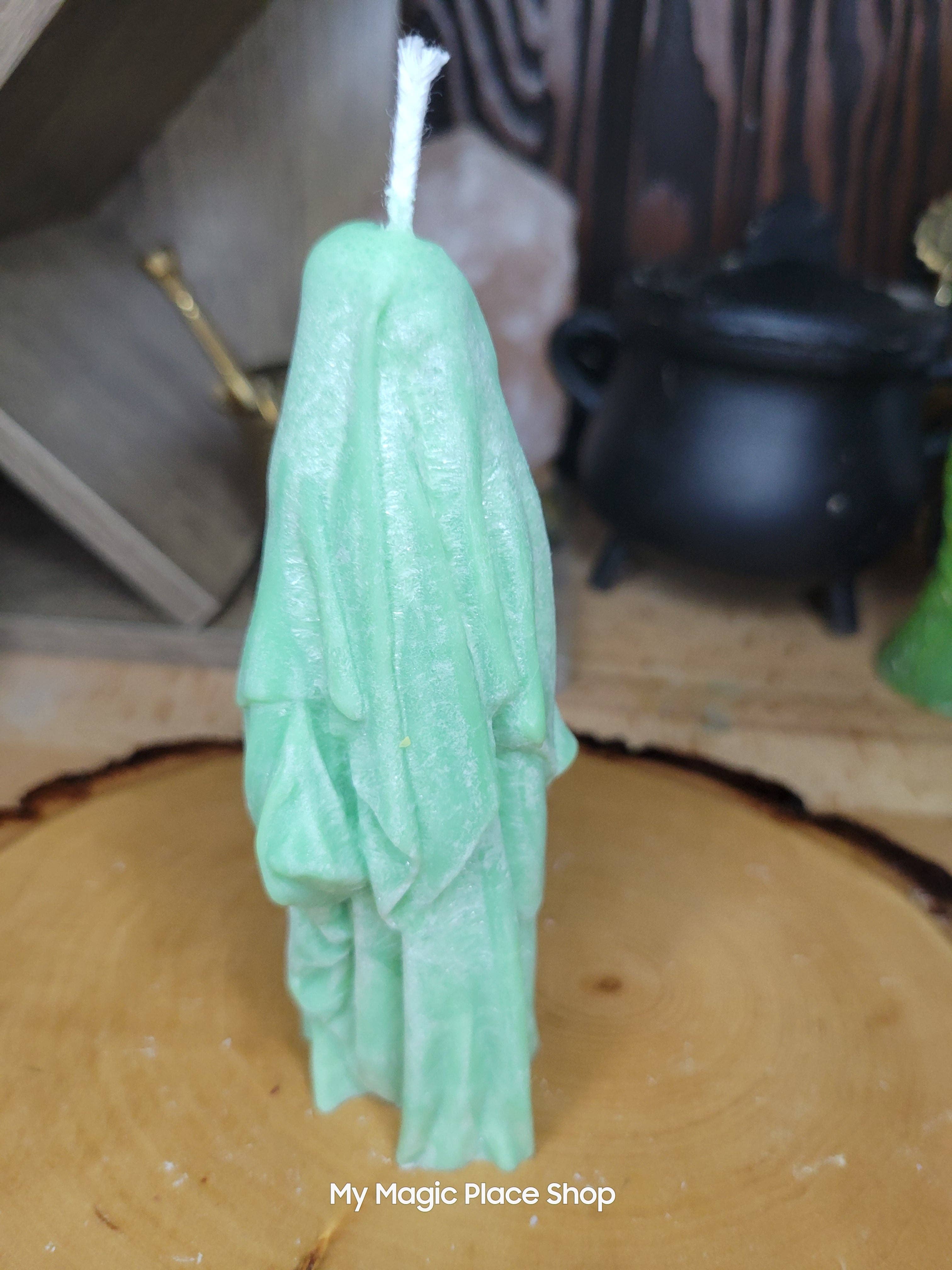 Ghost Handmade Candle , Palm wax Candle ,white Ghost candle