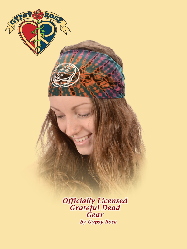 Grateful Dead Steal Your Face Organic Tye Dye Headband