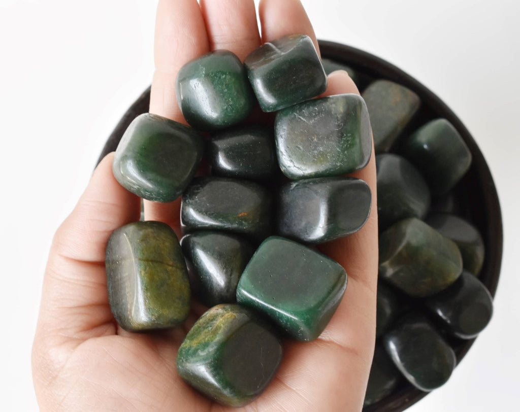 Green Jade Tumbled Stones Healing Stones 100G to 1KG