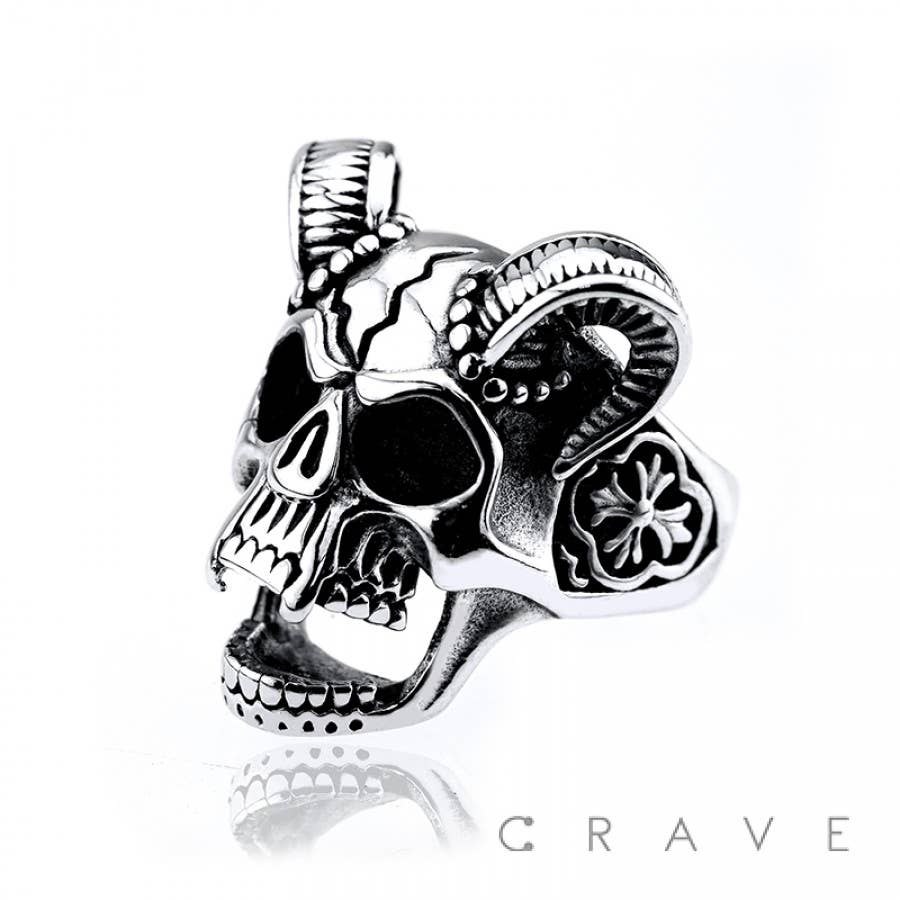 SS RAM SKULL RING