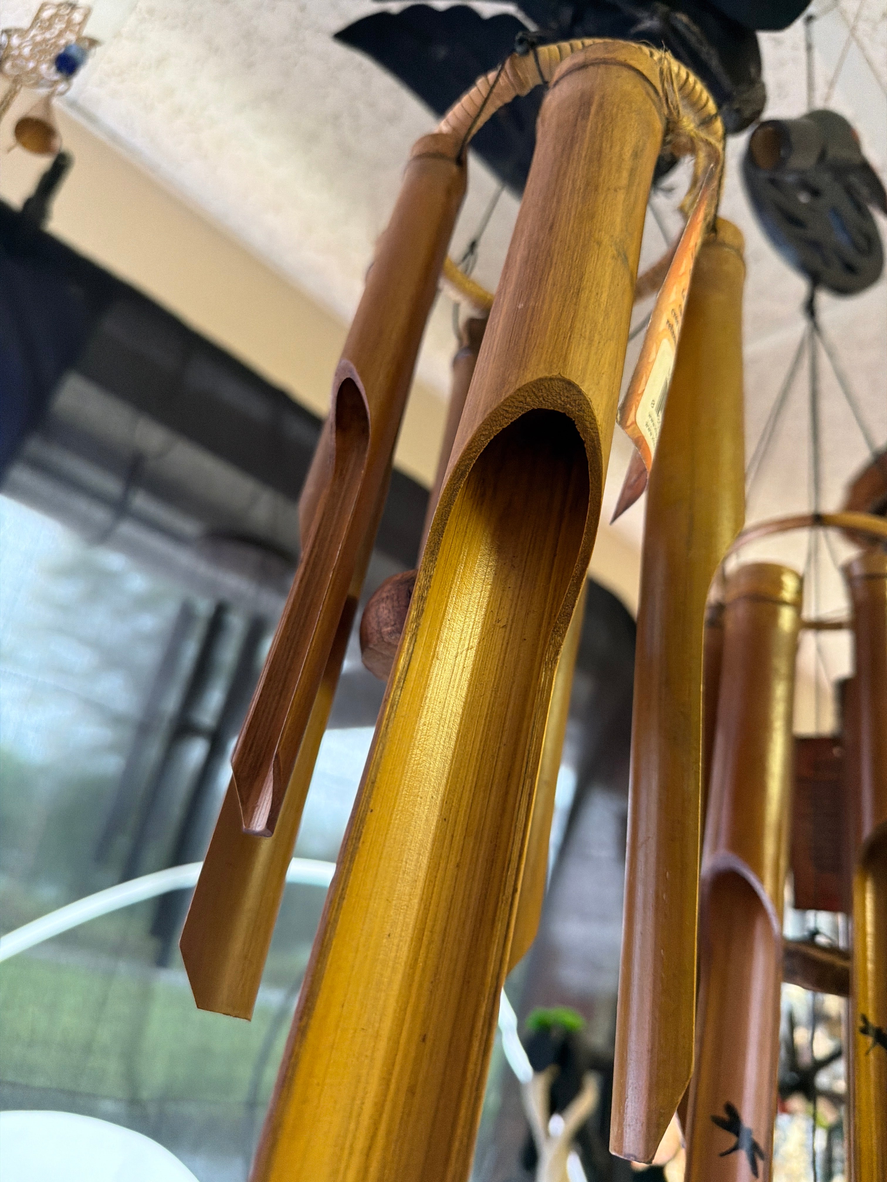 Bamboo Windchime Animated - Raven