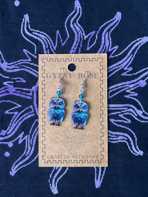 ACRYLIC OWL EARRINGS