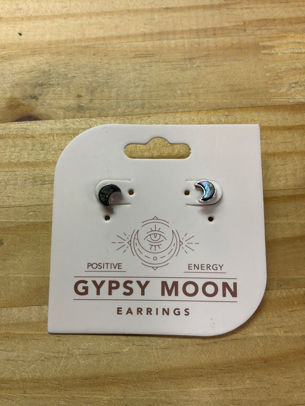 ABALONE SHELL CRESCENT MOON STUDS Earrings