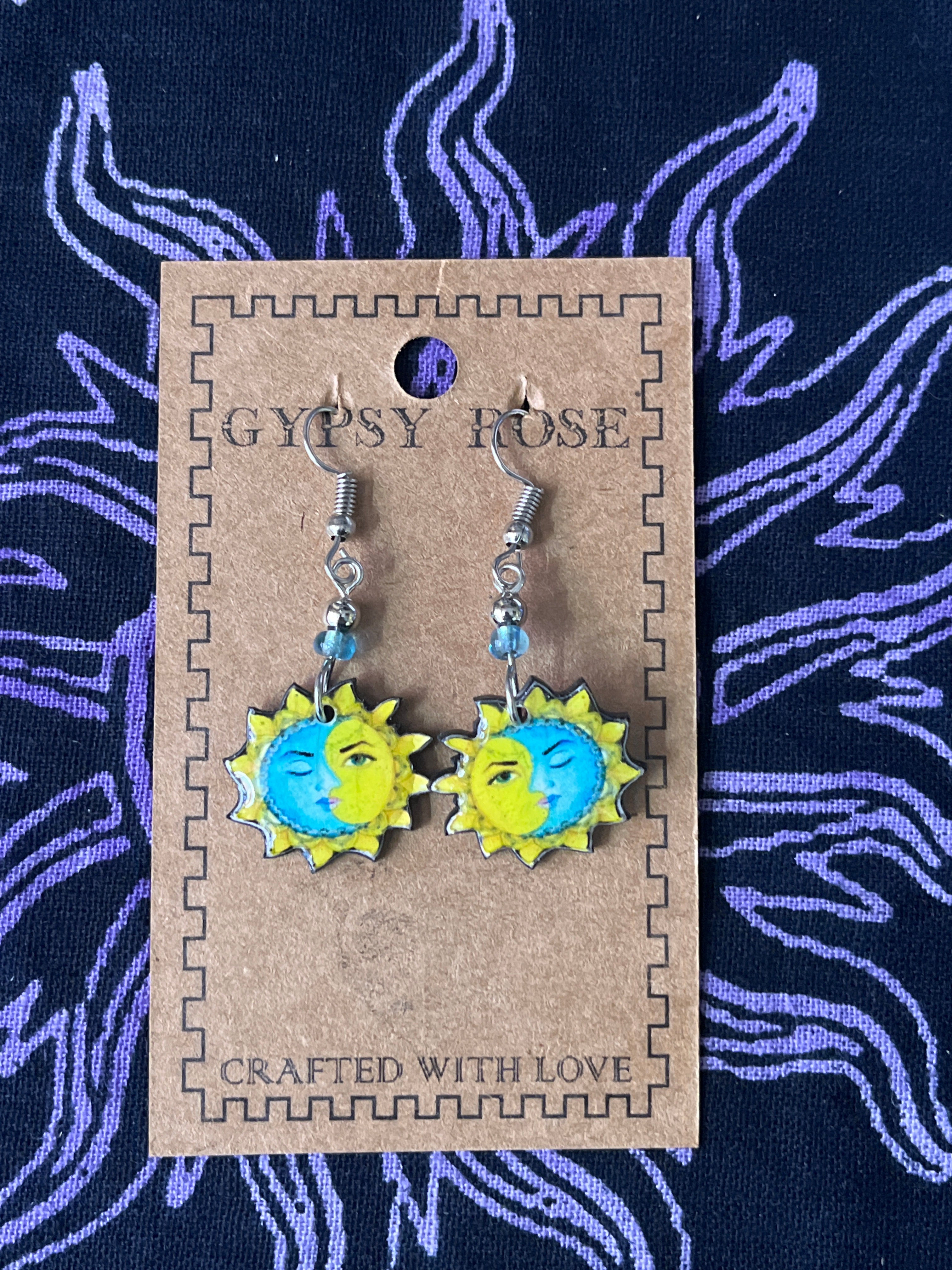 Sun and moon earrings