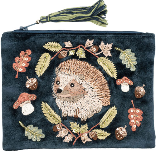 VELVET HEDGEHOG COIN PURSE