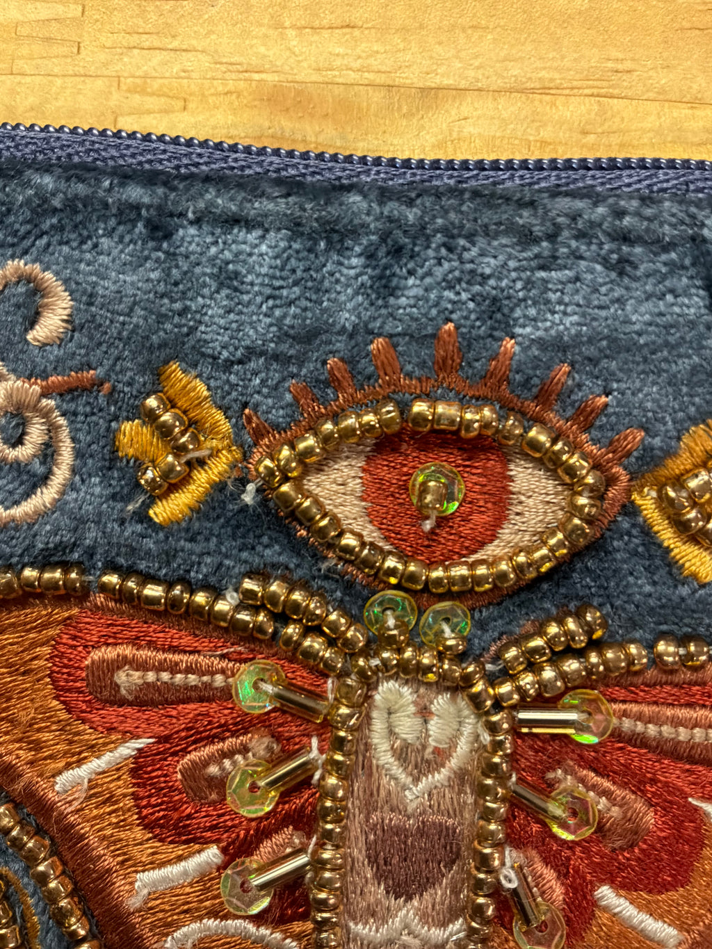 VELVET LUNAR MOTH COIN PURSE