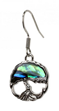 ABALONE TREE OF LIFE SHAPE EARRING