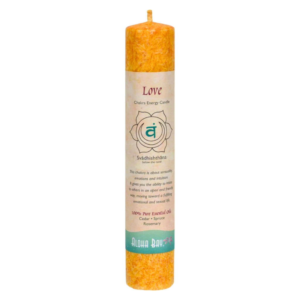 Aloha Bay 7 Chakra Energy Pillar Candle.
