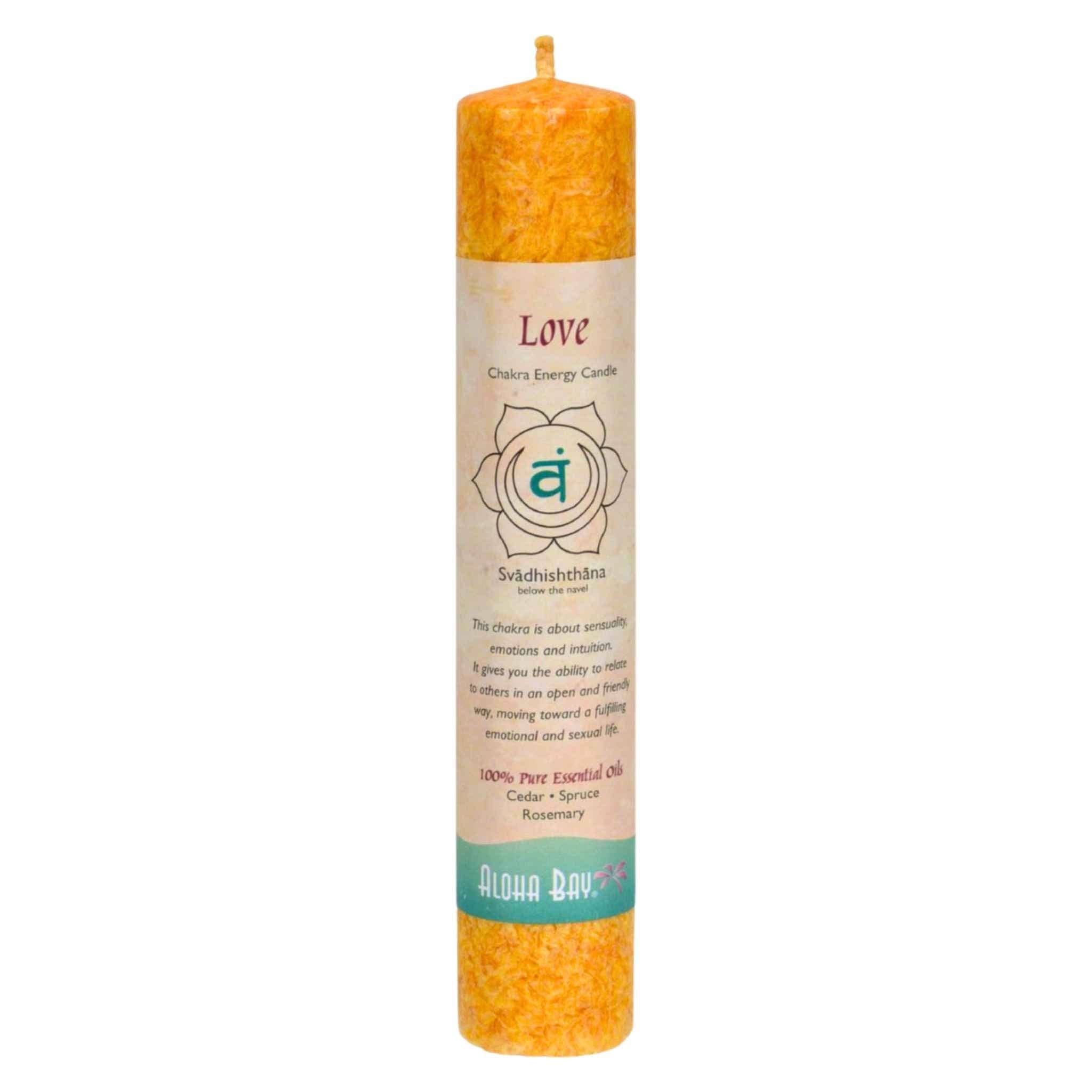 Aloha Bay 7 Chakra Energy Pillar Candle.