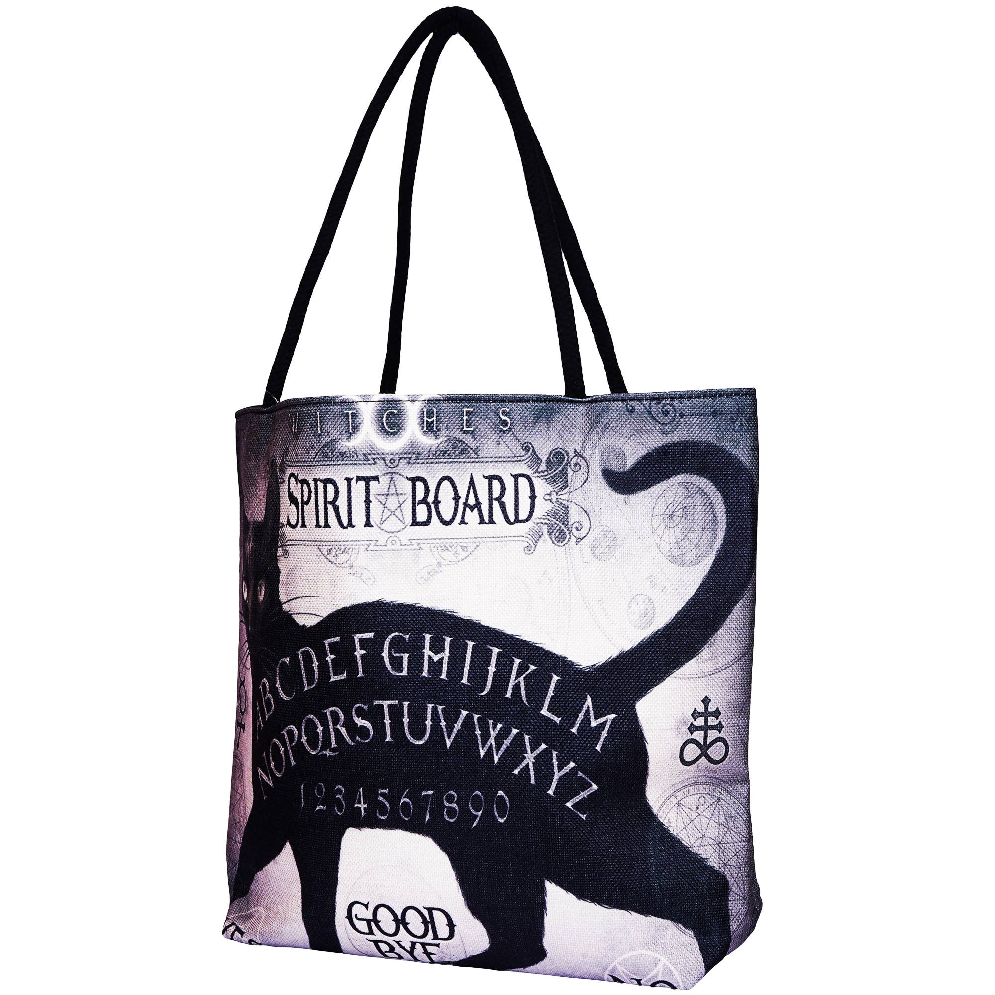 Alchemy Gothic Black Cat Spirit Board Tote Bag