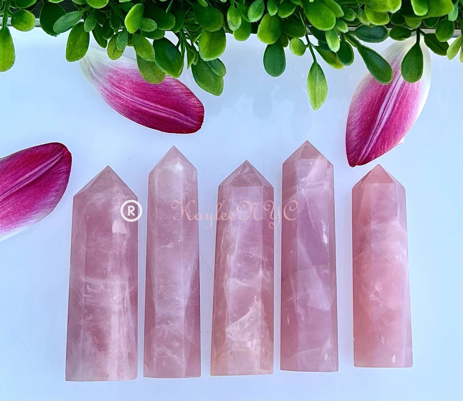 Wholesale Lot 1 lb Natural Rose Quartz Tower Obelisk Point W