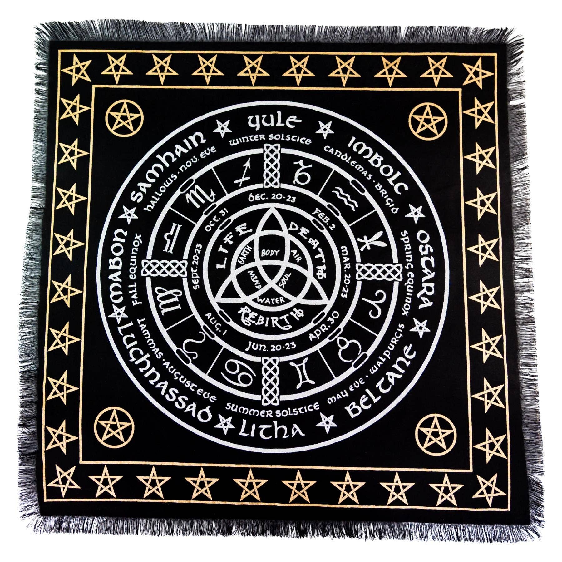 Wheel of the Year Altar Cloth.