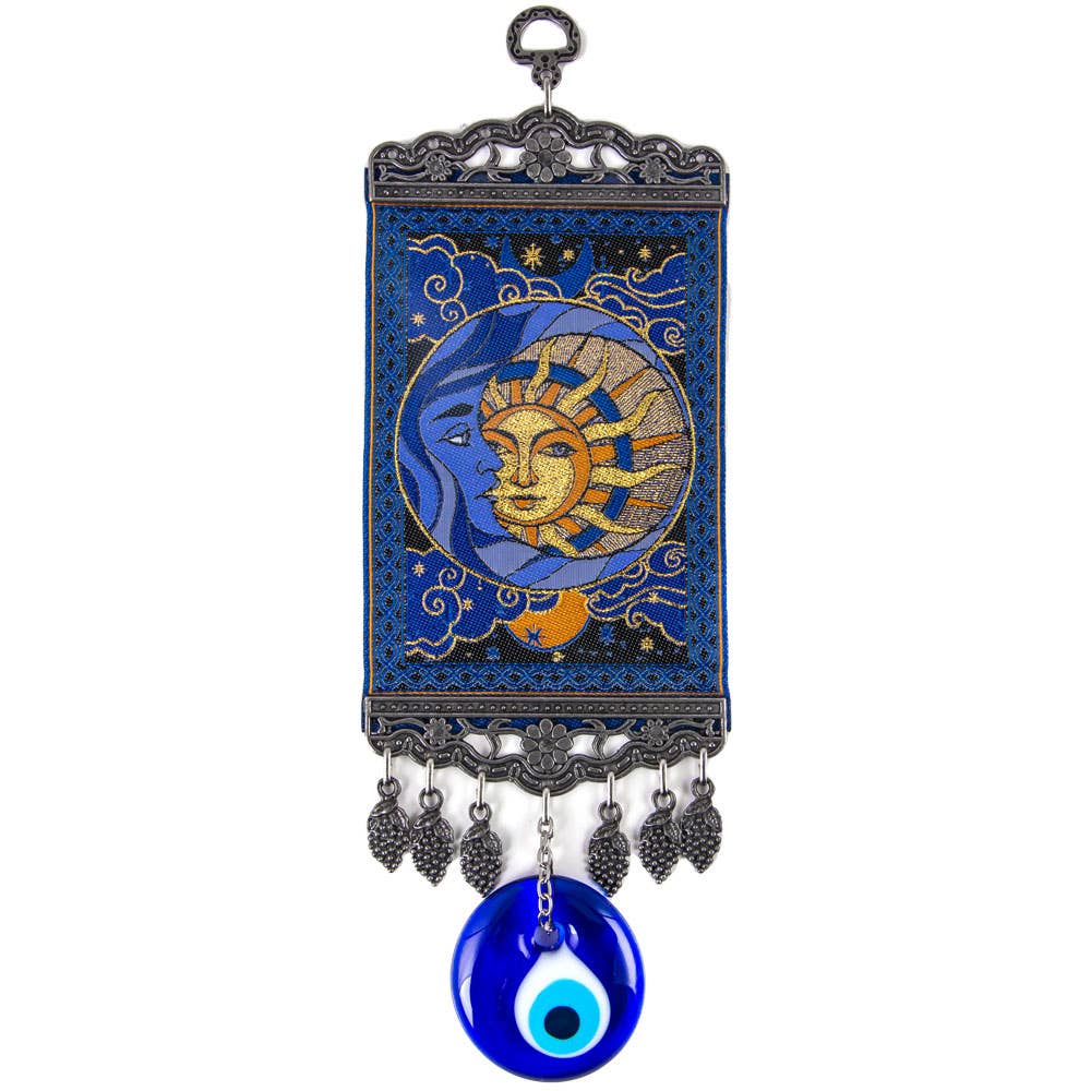 Small Sun And Moon Evil Eye Wall Hanging