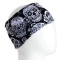 Black And White With Skulls Half Size Bandana