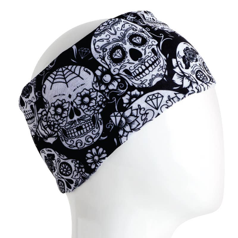 Black And White With Skull Full Size Bandana 4158