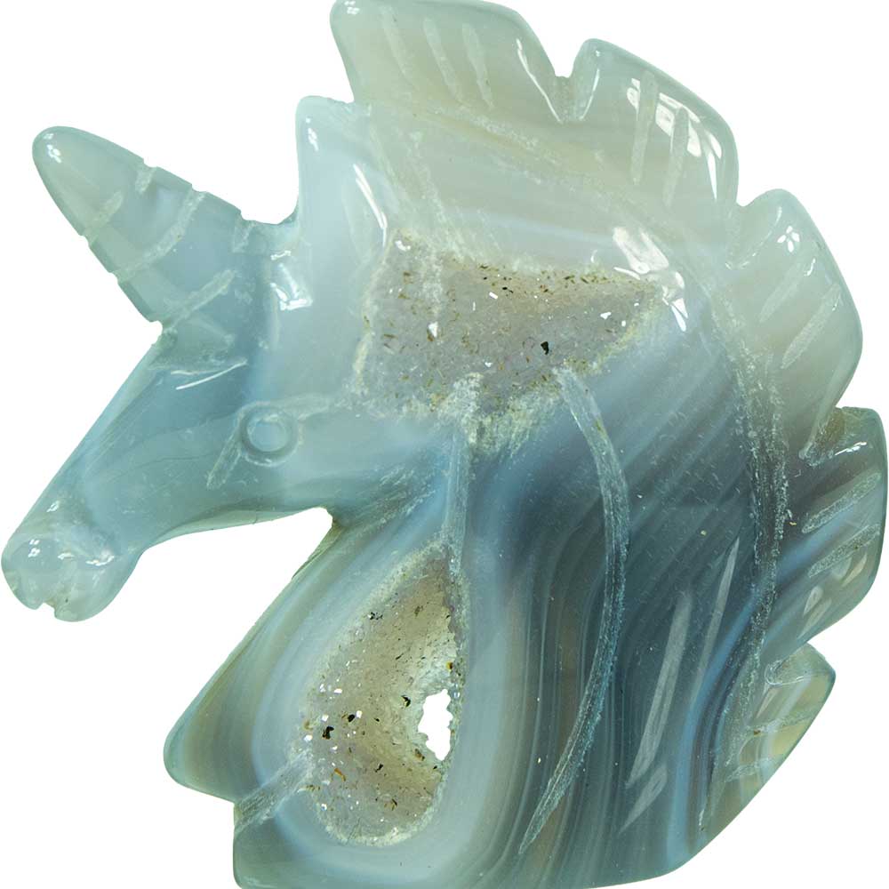 Druzy Agate Figurine - Unicorn