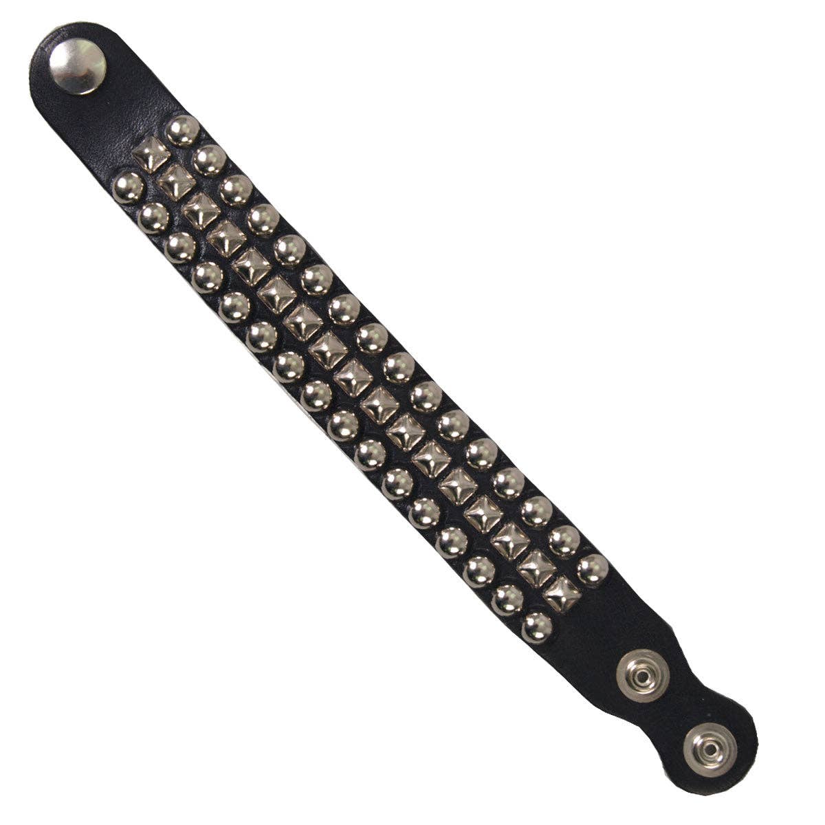 Leather Wrist Band with Studs
