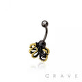 KRAKEN 316L SURGICAL STEEL DANGLE NAVEL BELLY RING