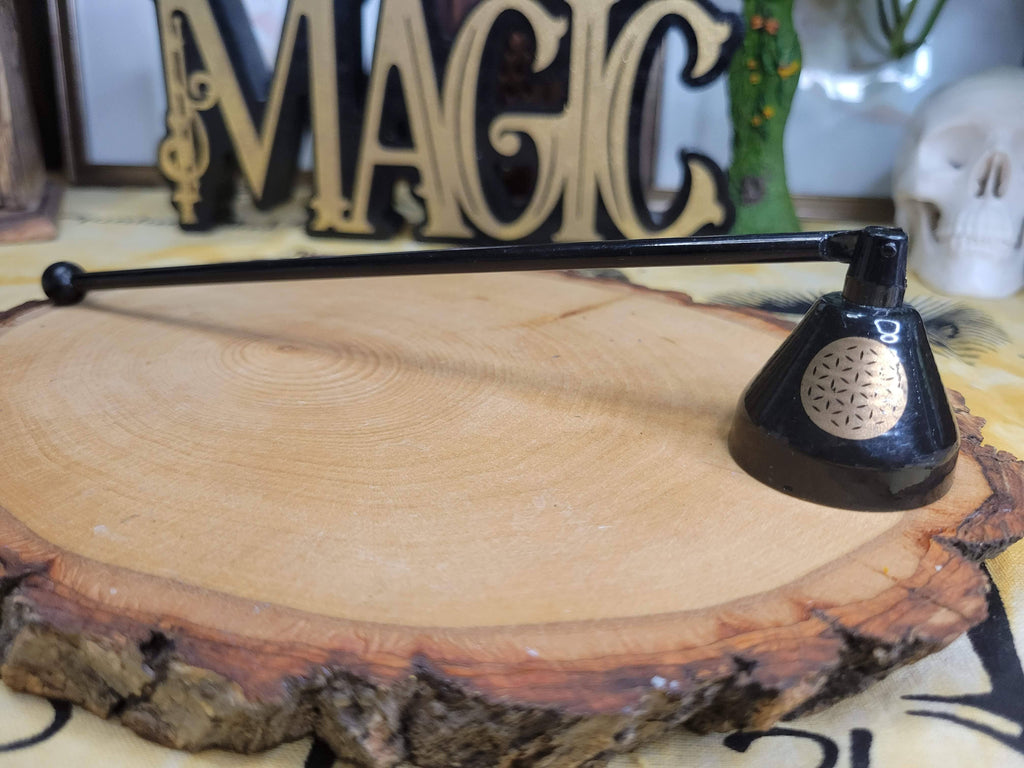 Handmade Iron Mini Snuffer ,Triple Moon Snuffer, Pentacle Sn