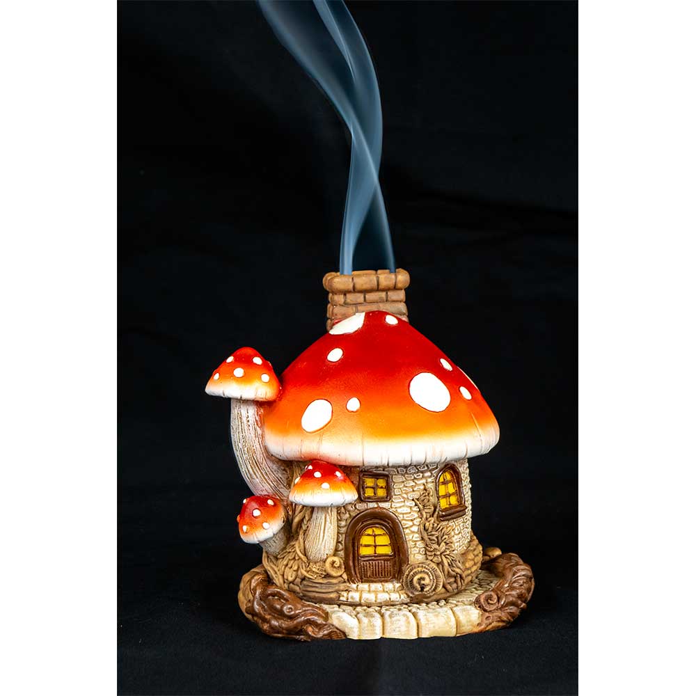 Polyresin Cone Burner - Mushroom House