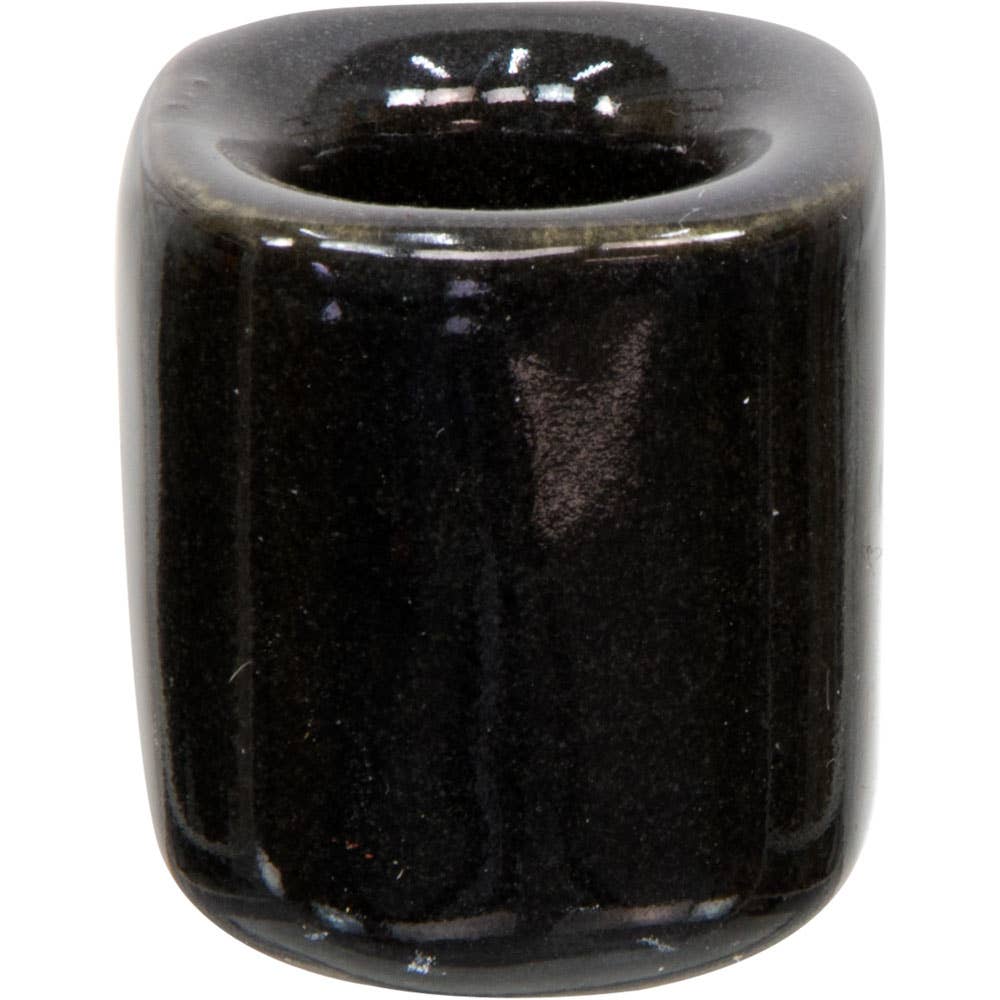 Ceramic Chime Candle Holder - Black