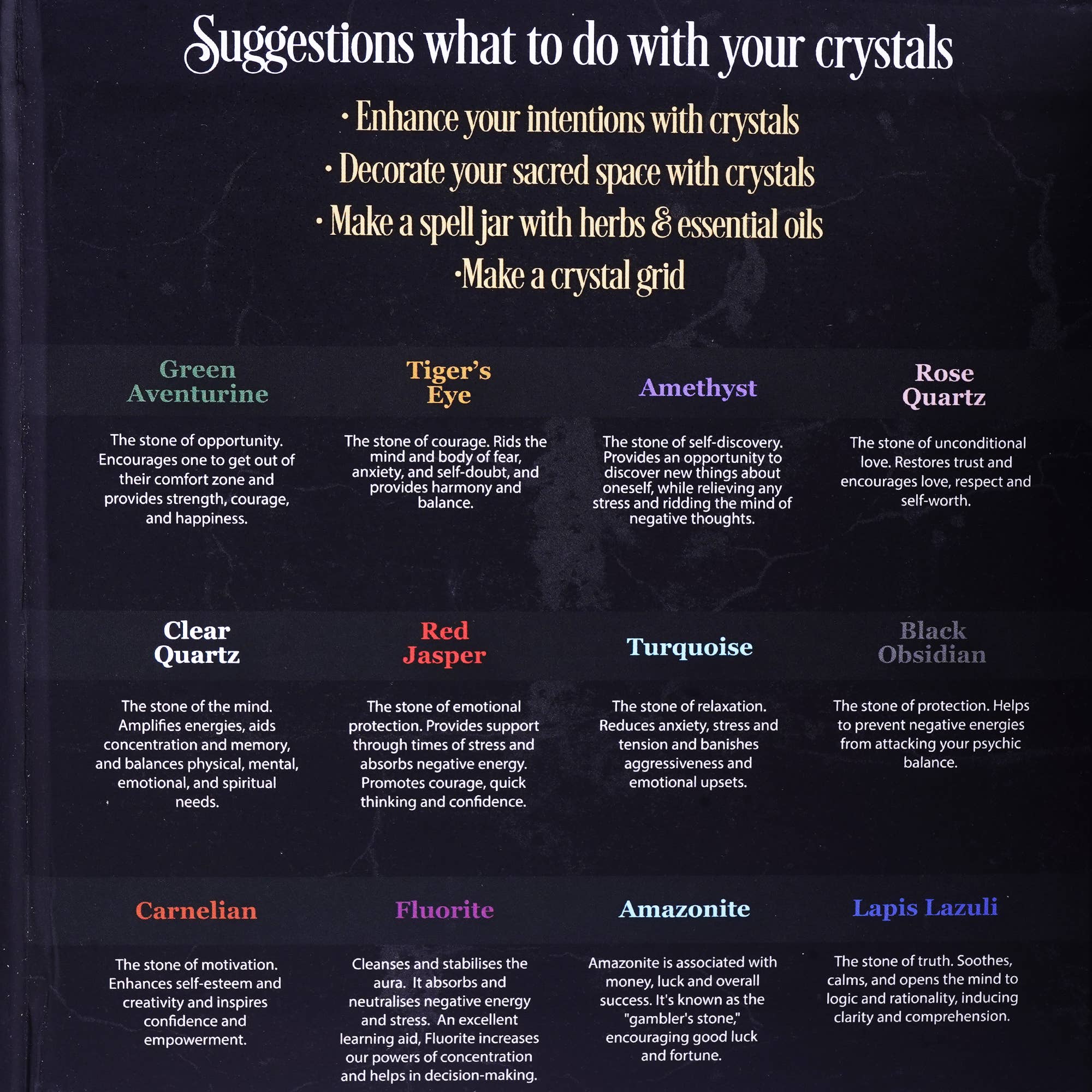 Crystals for Spells Bottle Kit